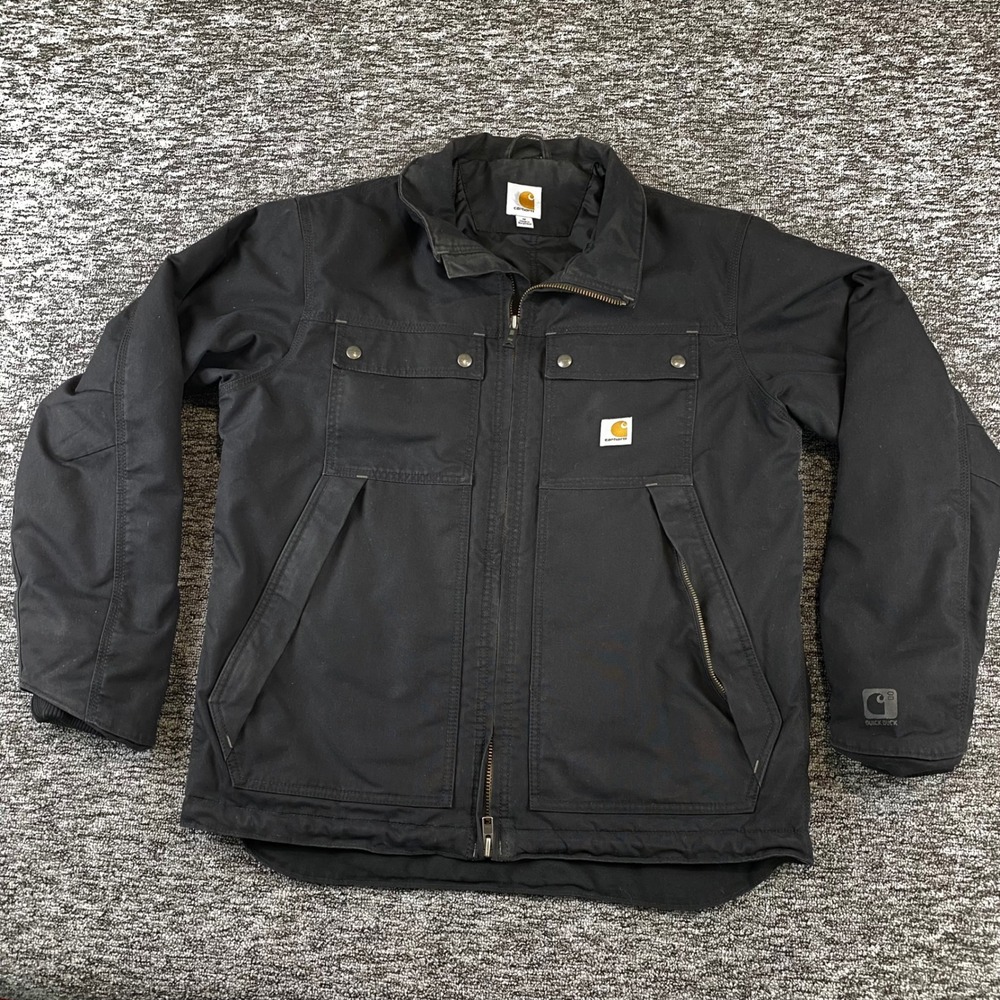 Carhartt Mens Medium Quick Duck Jefferson Jacket 101492 Black 2015 Thinsulate